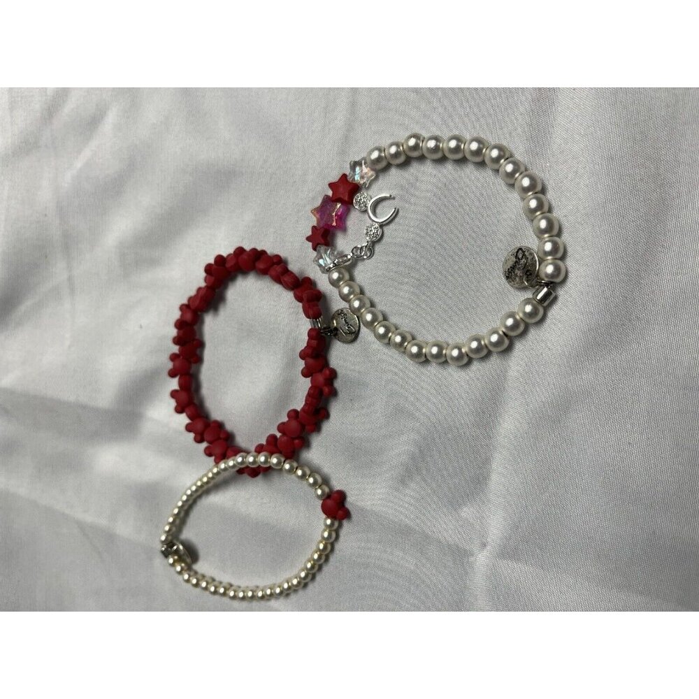 Erimish RARE Bracelets Stack Disney Mickey Ears Red‎